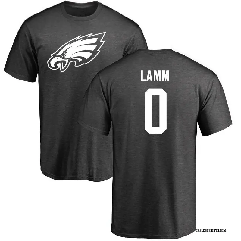 Men's Philadelphia Eagles ＃0 Kendall Lamm Ash One Color T-Shirt