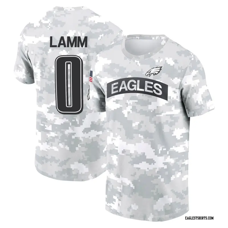 Men's Philadelphia Eagles ＃0 Kendall Lamm Camo Arctic 2024 Salute to Service Performance T-Shirt