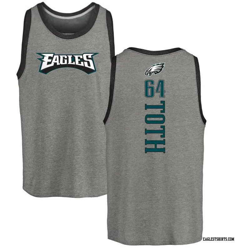 Men's Philadelphia Eagles ＃64 Brett Toth Ash Backer Tank Top