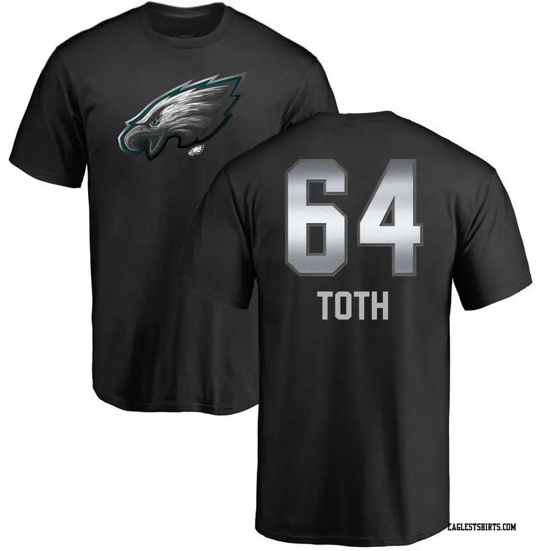 Men's Philadelphia Eagles ＃64 Brett Toth Black Midnight Mascot T-Shirt