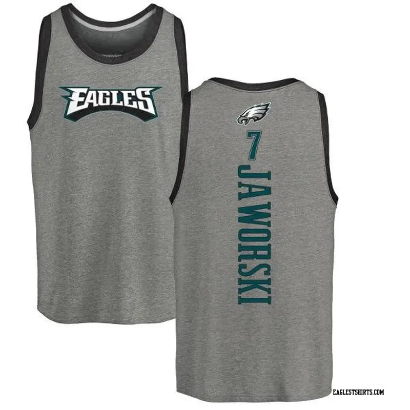 Men's Philadelphia Eagles ＃7 Ron Jaworski Ash Backer Tank Top