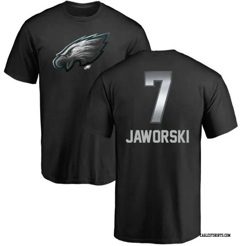Men's Philadelphia Eagles ＃7 Ron Jaworski Black Midnight Mascot T-Shirt